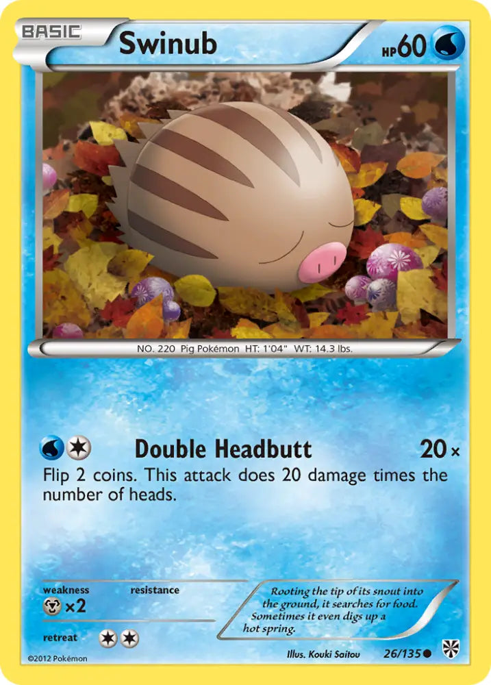 Swinub (26/135) [Black & White: Plasma Storm] - Pokemon Single
