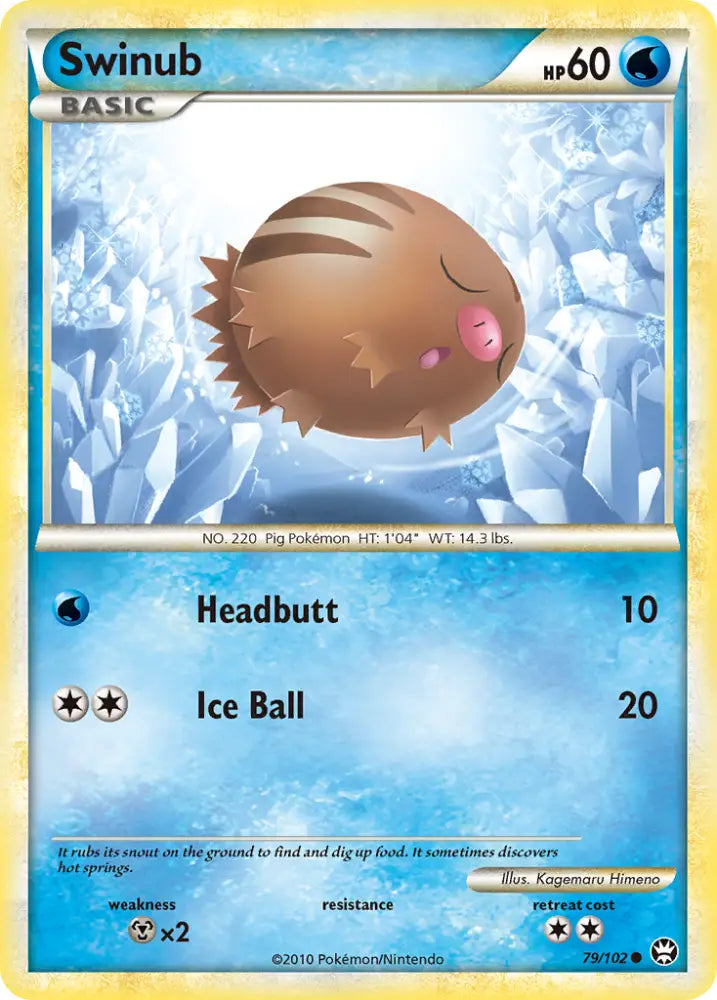 Swinub (79/102) [HeartGold & SoulSilver: Triumphant] - Pokemon Single