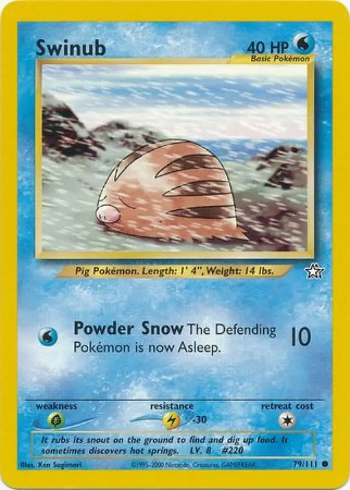 Swinub (79/111) [Neo Genesis Unlimited] - Pokemon Single