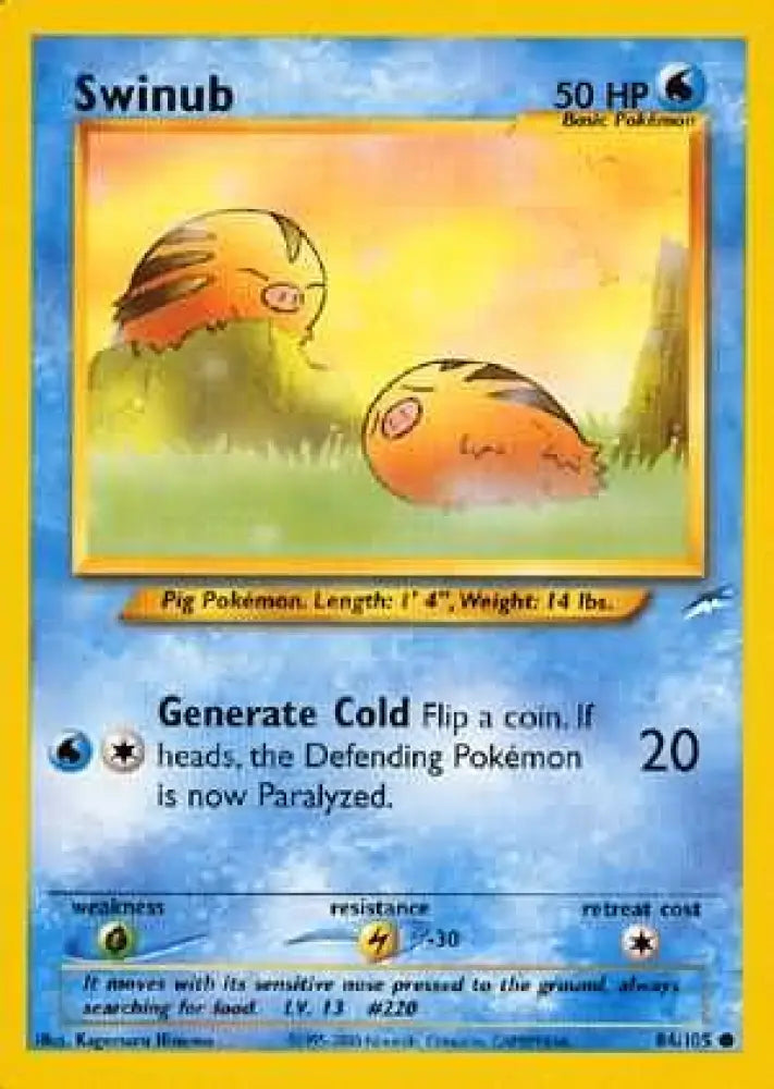 Swinub (84/105) [Neo Destiny Unlimited] - Pokemon Single