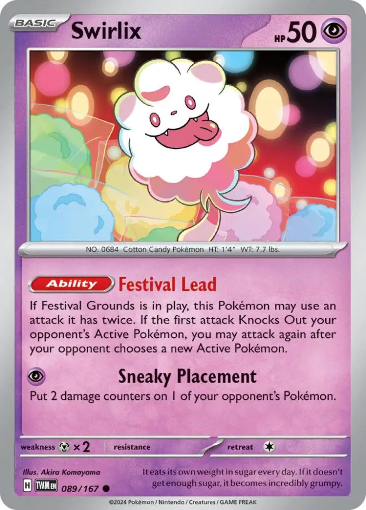 Swirlix (089/167) [Scarlet & Violet: Twilight Masquerade] - Pokemon Single