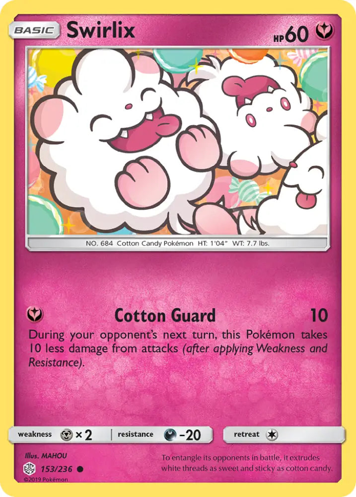 Swirlix (153/236) [Sun & Moon: Cosmic Eclipse] - Pokemon Single