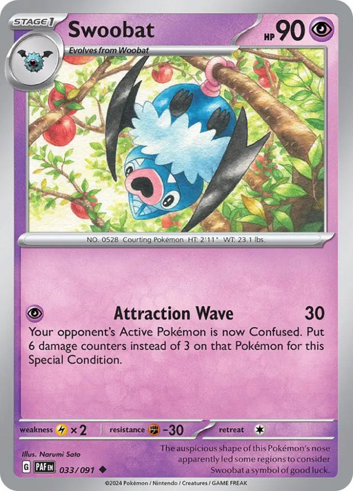 Swoobat (033/091) [Scarlet & Violet: Paldean Fates] - Pokemon Single