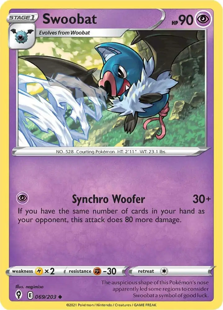 Swoobat (069/203) [Sword & Shield: Evolving Skies] - Pokemon Single