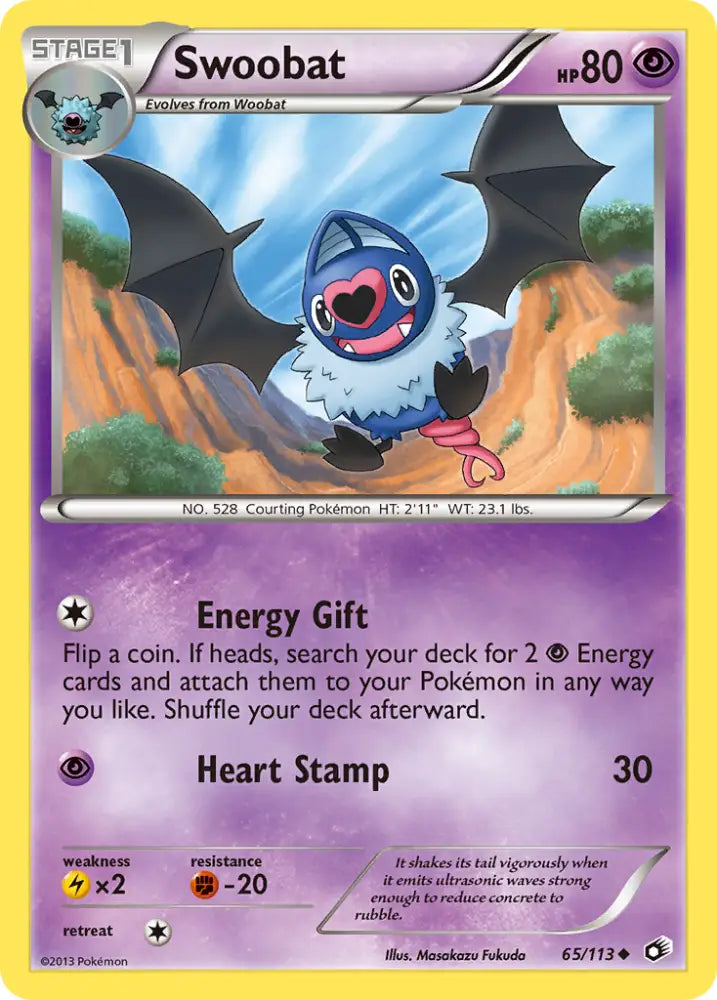 Swoobat (65/113) [Black & White: Legendary Treasures] - Pokemon Single