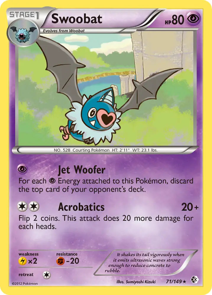 Swoobat (71/149) [Black & White: Boundaries Crossed] - Pokemon Single