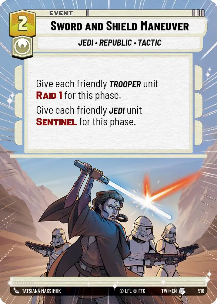 Sword and Shield Maneuver (Hyperspace) (510) [Twilight of the Republic] - Star Wars: Unlimited Single
