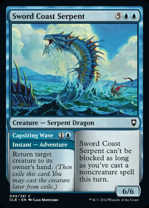 Sword Coast Serpent // Capsizing Wave [Commander Legends: Battle for Baldur’s Gate] - MTG Single