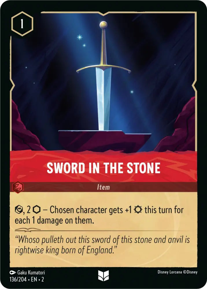 Sword in the Stone (136/204) [Rise of the Floodborn] - Lorcana Single