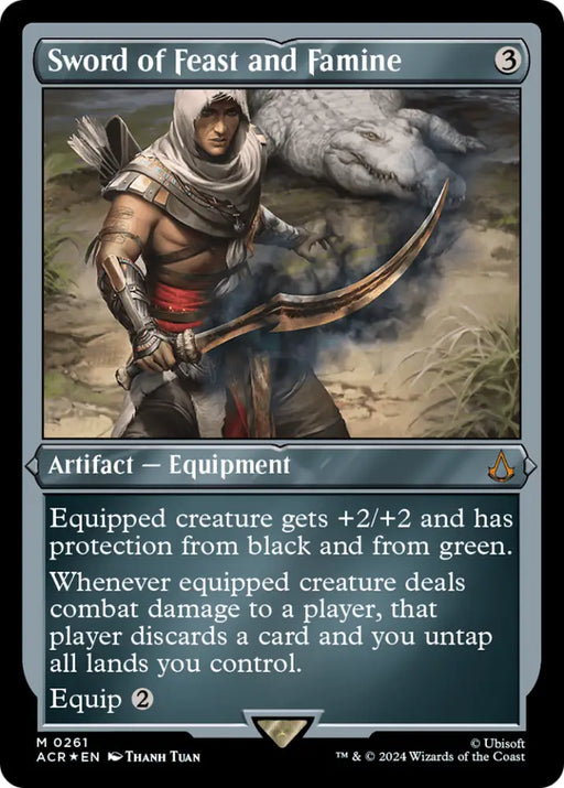 Sword of Feast and Famine (Foil Etched) [Assassin’s Creed] - MTG Single