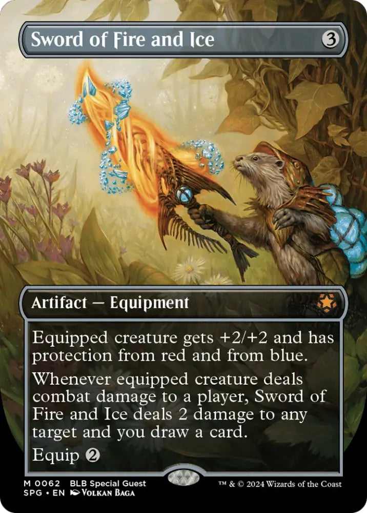 Sword of Fire and Ice (Borderless) [Bloomburrow Special Guests] - MTG Single