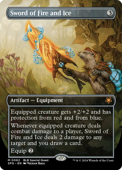 Sword of Fire and Ice (Borderless) [Bloomburrow Special Guests] - MTG Single
