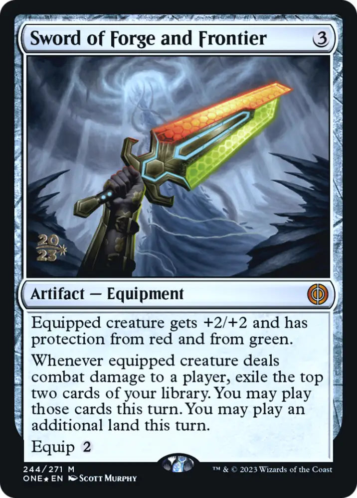 Sword of Forge and Frontier [Phyrexia: All Will Be One Prerelease Promos] - MTG Single