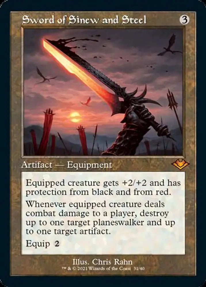 Sword of Sinew and Steel (Retro) [Modern Horizons] - MTG Single