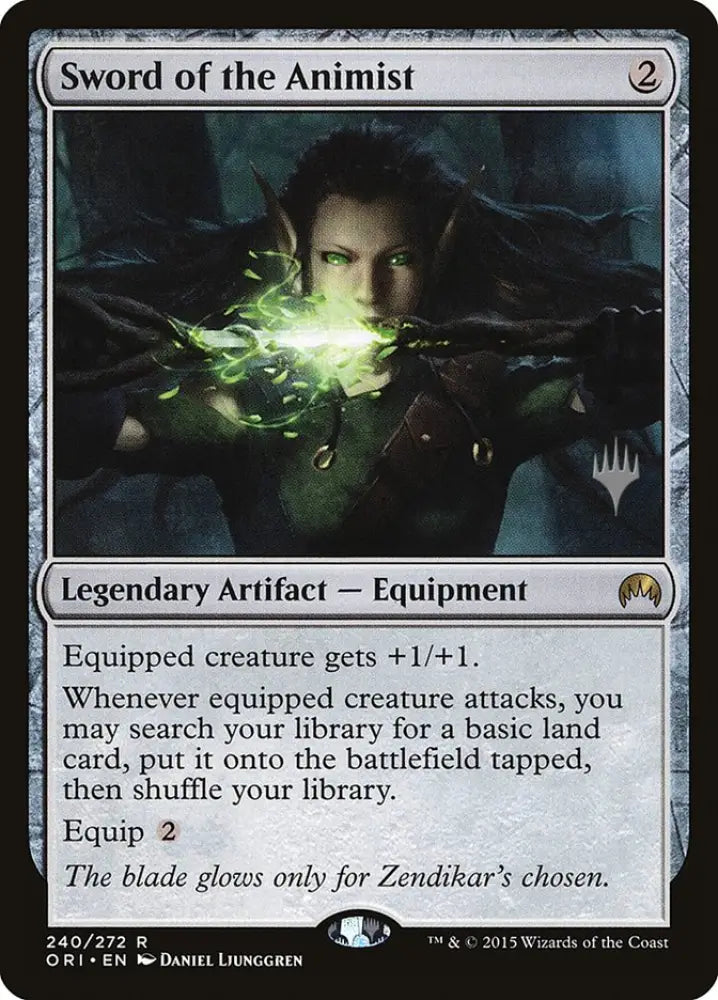 Sword of the Animist [Magic Origins Promos] - MTG Single