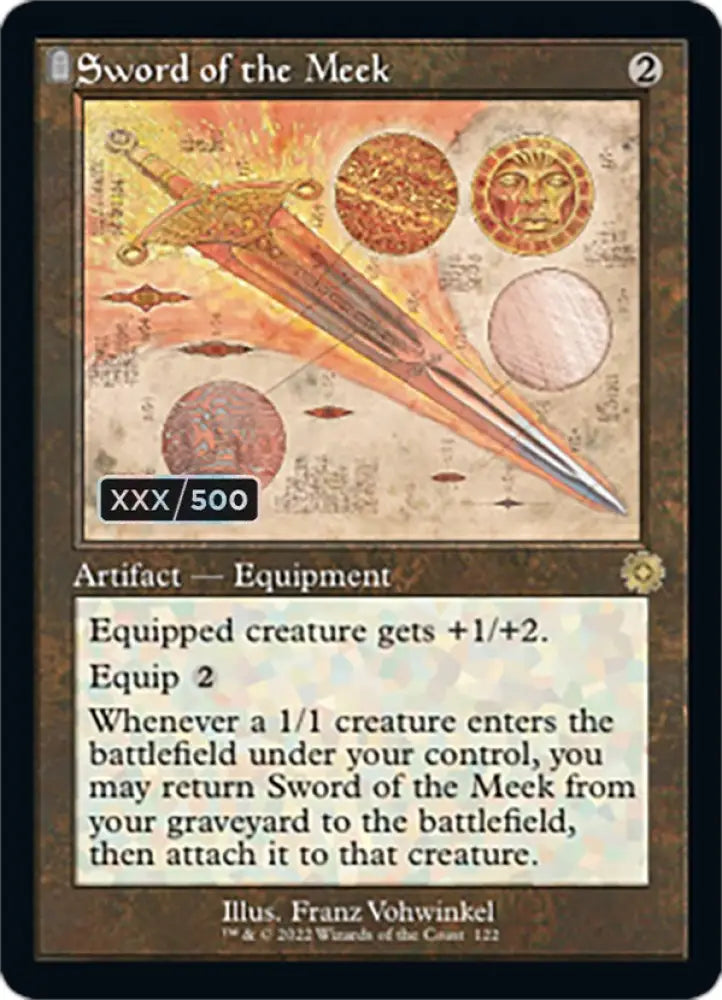 Sword of the Meek (Retro Schematic) (Serialized) [The Brothers’ War Retro Artifacts] - MTG Single
