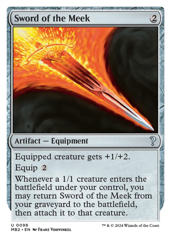 Sword of the Meek (White Border) [Mystery Booster 2] - MTG Single