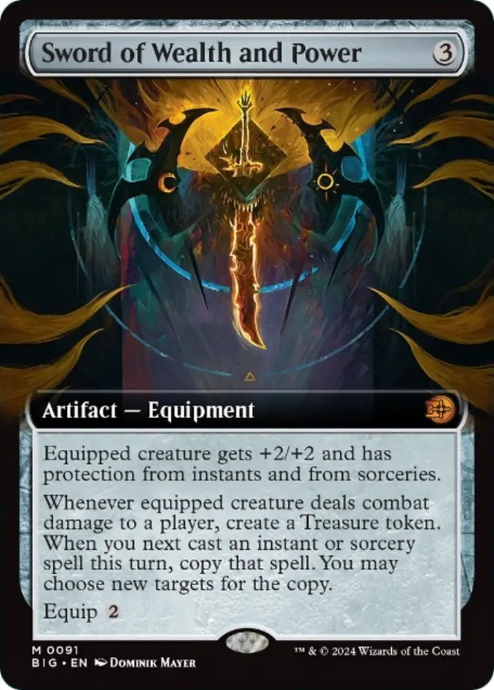 Sword of Wealth and Power (Extended Art) [Outlaws of Thunder Junction: The Big Score] - MTG Single