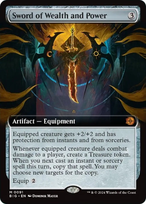 Sword of Wealth and Power (Extended Art) [Outlaws of Thunder Junction: The Big Score] - MTG Single