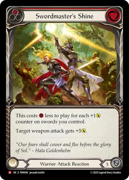 Swordmasters Shine (Red) (PEN048) [Compendium of Rathe]