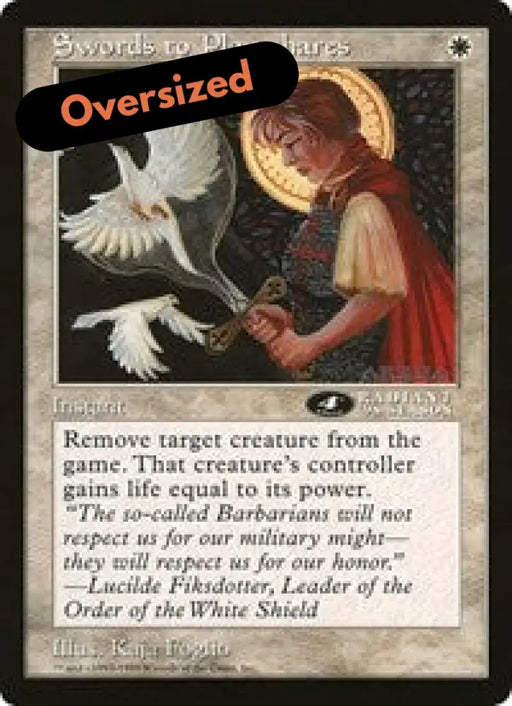 Swords to Plowshares (4th Place) (Oversized) [Oversize Cards] - MTG Single