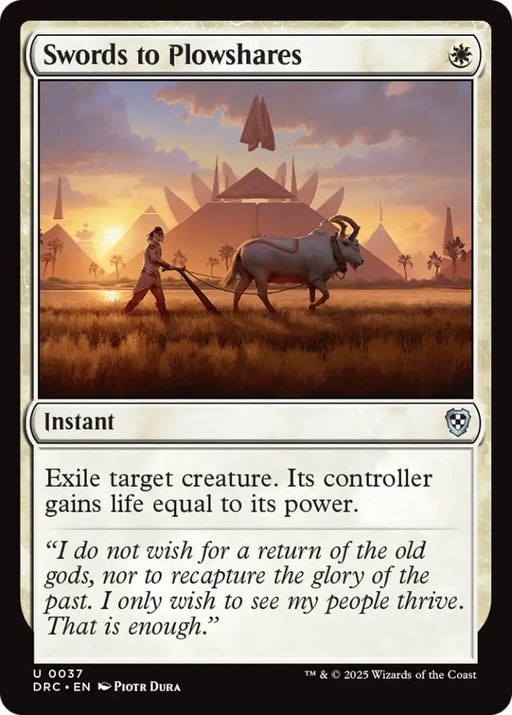Swords to Plowshares [Aetherdrift Commander] - MTG Single