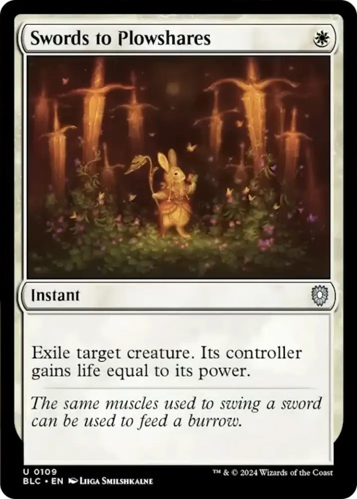 Swords to Plowshares [Bloomburrow Commander] - MTG Single