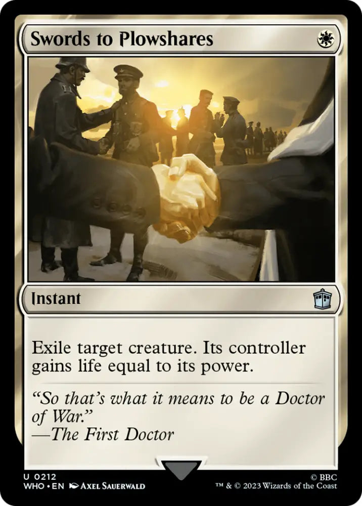 Swords to Plowshares [Doctor Who] - MTG Single