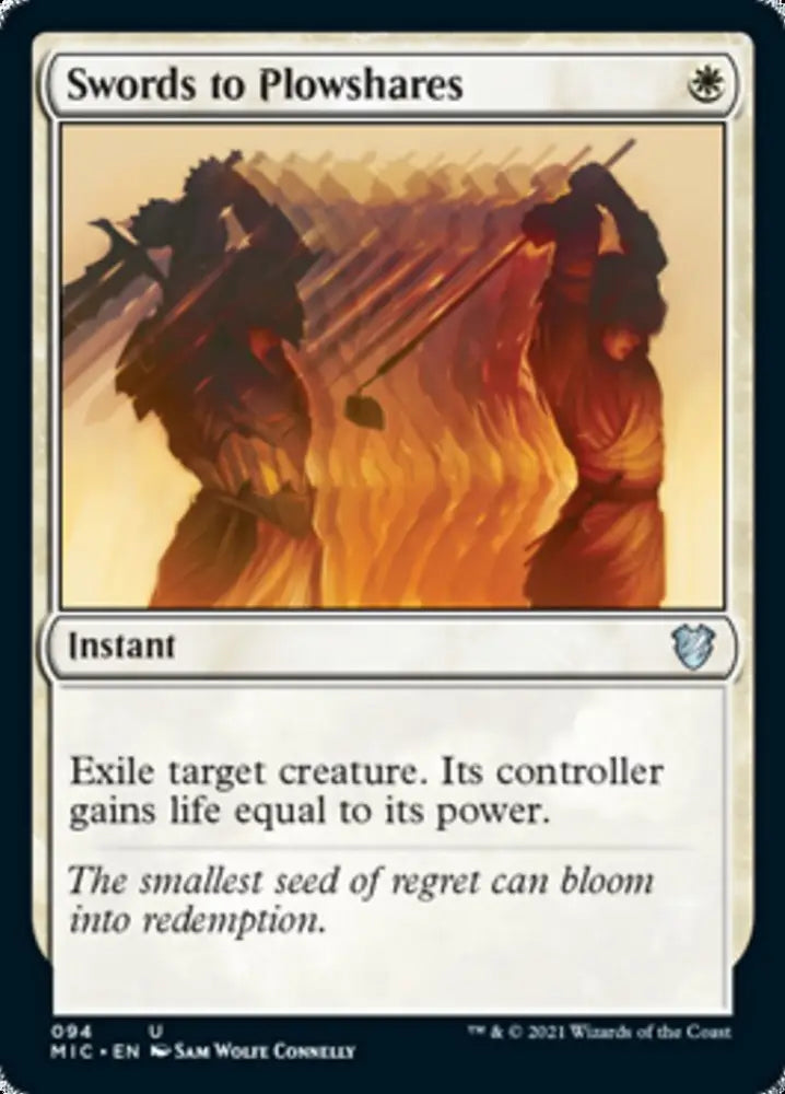 Swords to Plowshares [Innistrad: Midnight Hunt Commander] - MTG Single