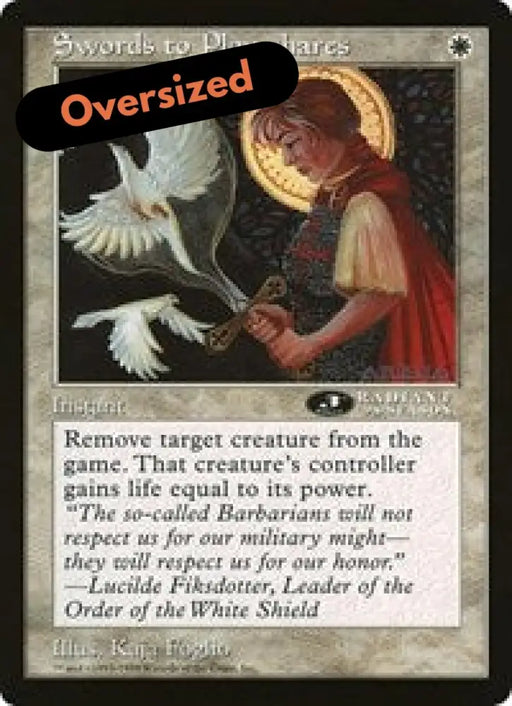 Swords to Plowshares (Oversized) [Oversize Cards] - MTG Single