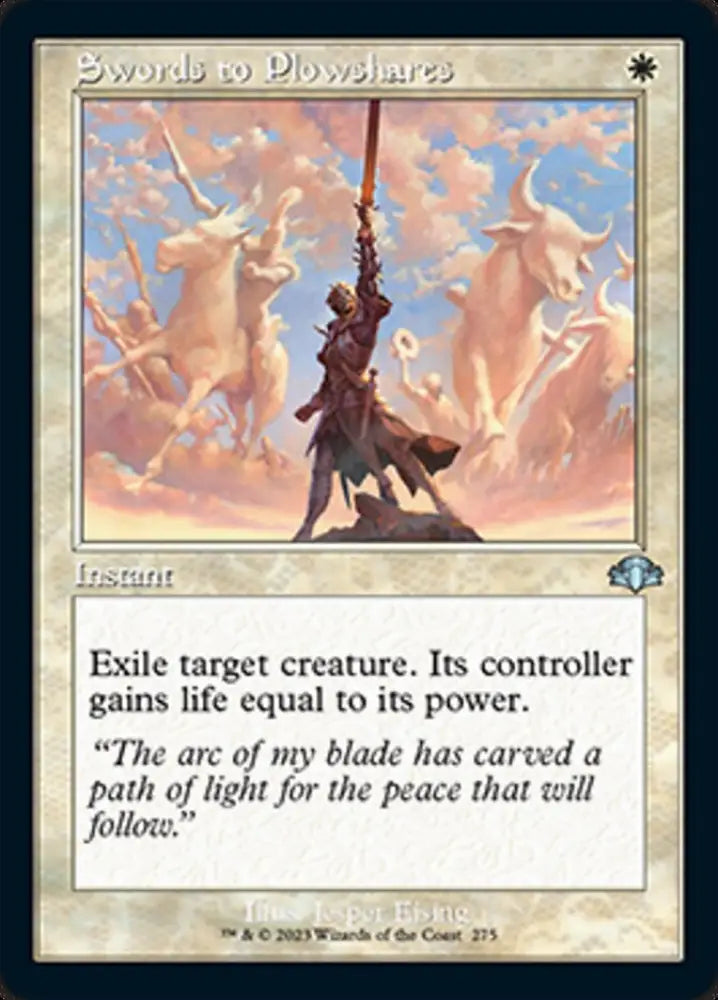 Swords to Plowshares (Retro) [Dominaria Remastered] - MTG Single
