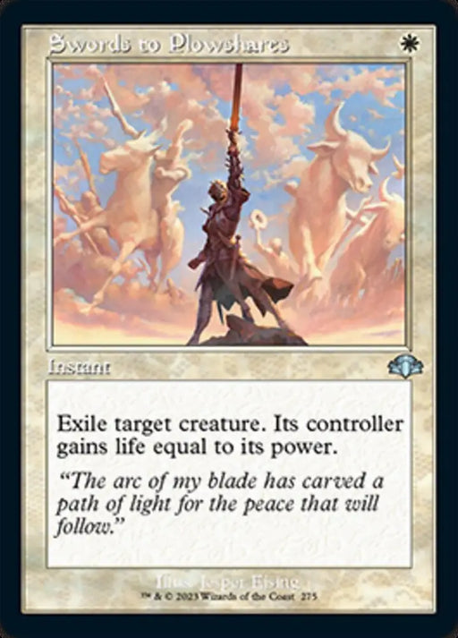 Swords to Plowshares (Retro) [Dominaria Remastered] - MTG Single