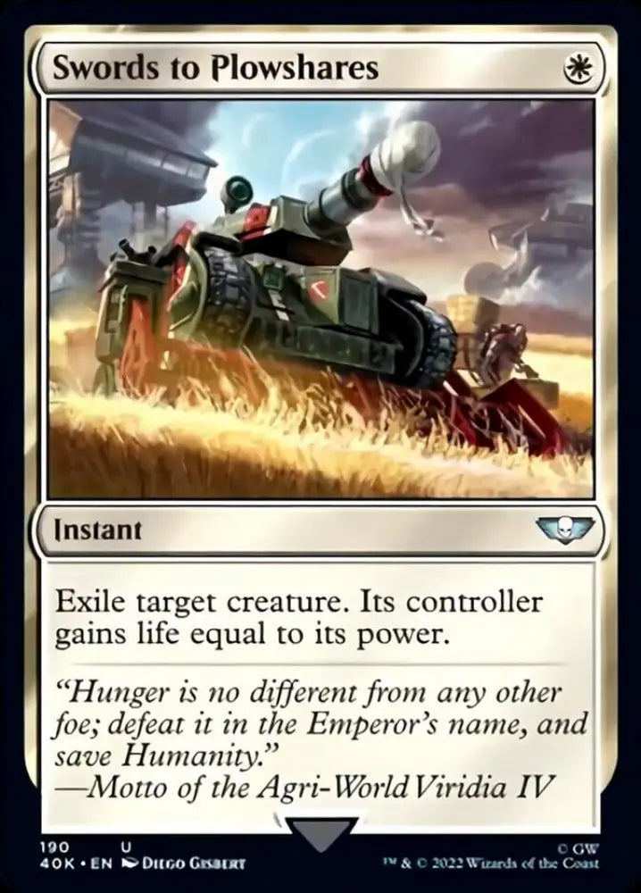 Swords to Plowshares [Warhammer 40,000] - MTG Single