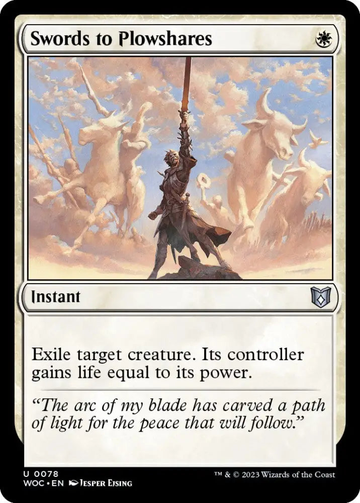 Swords to Plowshares [Wilds of Eldraine Commander] - MTG Single