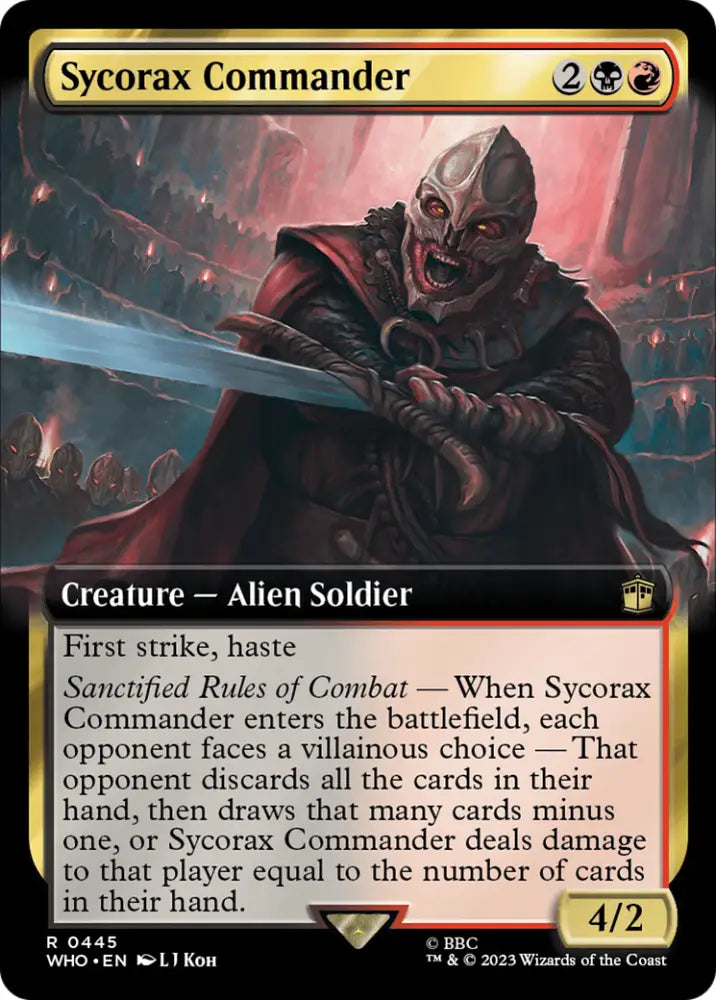 Sycorax Commander (Extended Art) [Doctor Who] - MTG Single