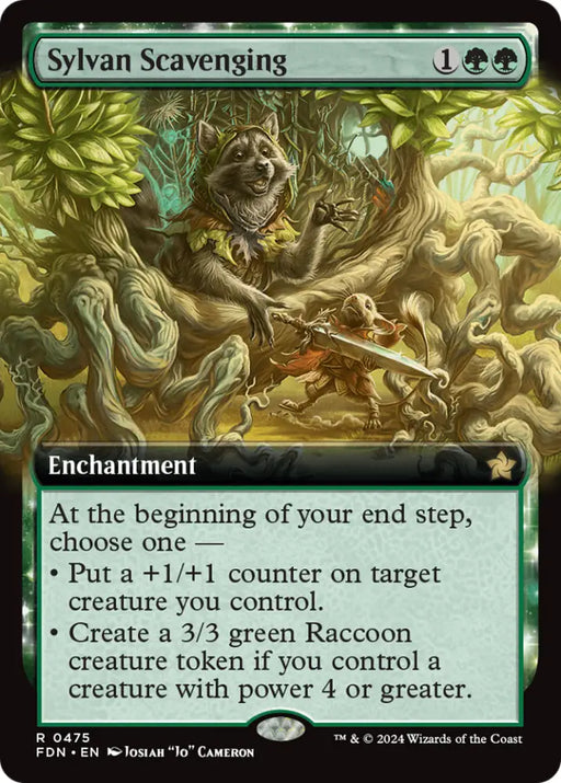 Sylvan Scavenging (Extended Art) [Foundations] - MTG Single