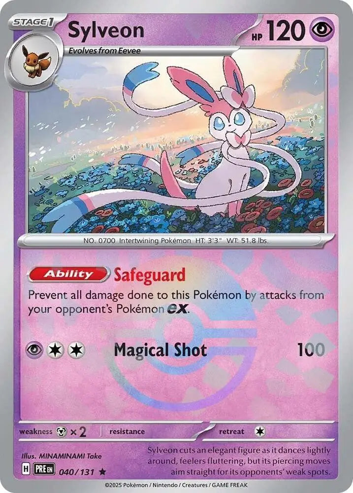Sylveon (040/131) (Poke Ball Pattern) [Scarlet & Violet: Prismatic Evolutions] - Pokemon Single