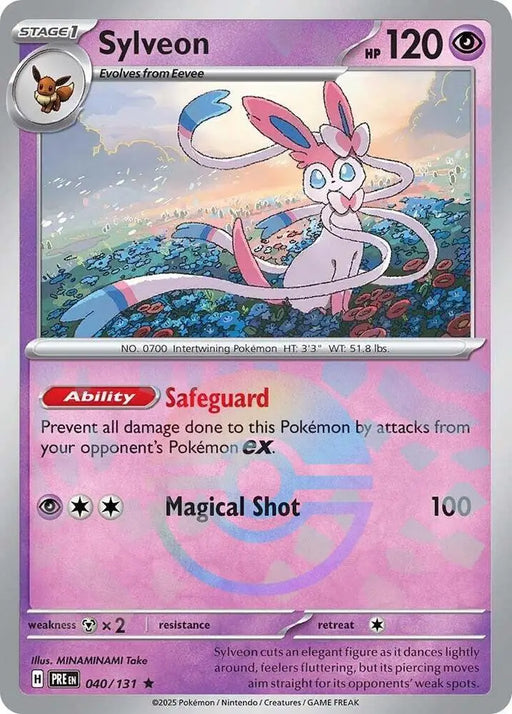 Sylveon (040/131) (Poke Ball Pattern) [Scarlet & Violet: Prismatic Evolutions] - Pokemon Single