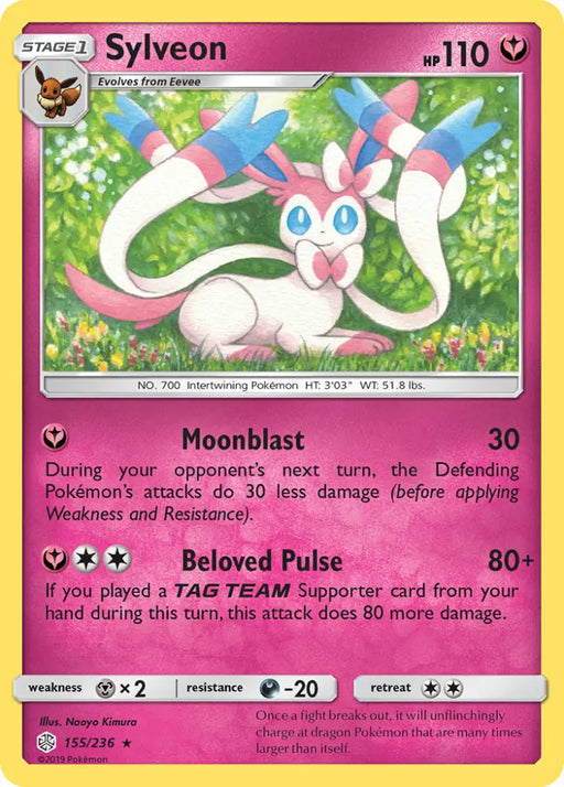 Sylveon (155/236) [Sun & Moon: Cosmic Eclipse] - Pokemon Single
