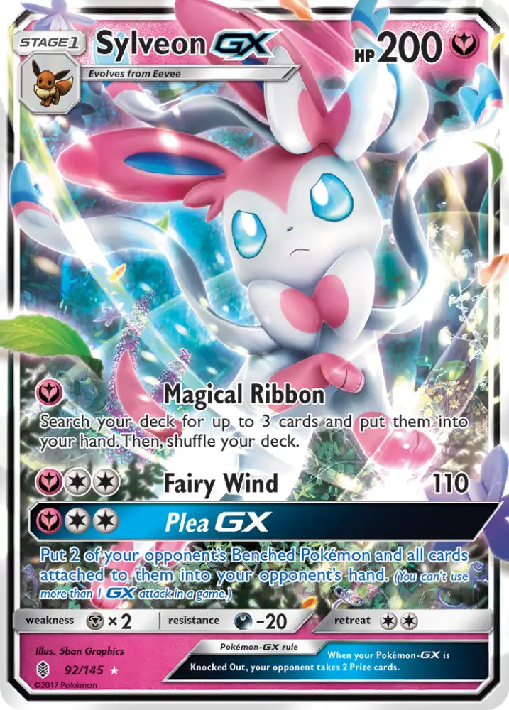 Sylveon GX (92/145) [Sun & Moon: Guardians Rising] - Pokemon Single