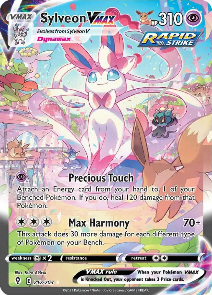Sylveon VMAX (212/203) [Sword & Shield: Evolving Skies] - Pokemon Single