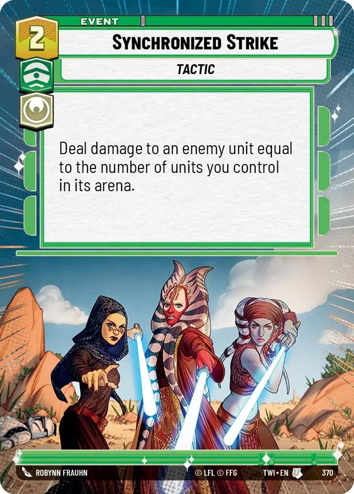 Synchronized Strike (Hyperspace) (370) [Twilight of the Republic] - Star Wars: Unlimited Single