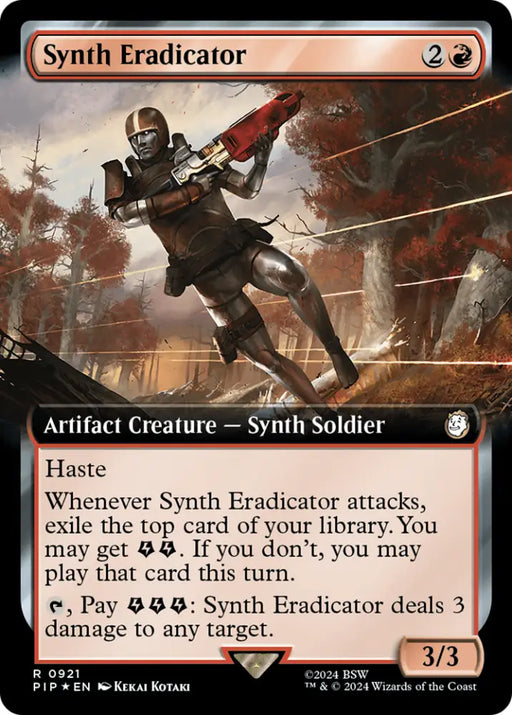 Synth Eradicator (Extended Art) (Surge Foil) [Fallout] - MTG Single