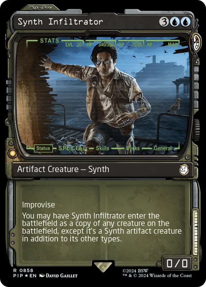 Synth Infiltrator (Showcase) (Surge Foil) [Fallout] - MTG Single