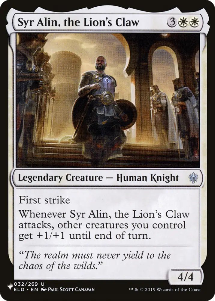 Syr Alin the Lion’s Claw [The List] - MTG Single