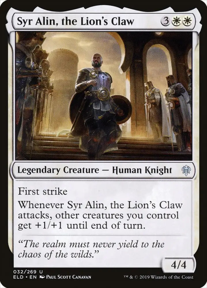 Syr Alin the Lion’s Claw [Throne of Eldraine] - MTG Single