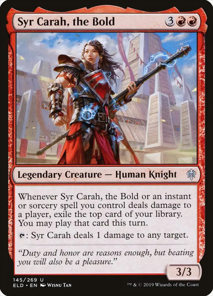 Syr Carah the Bold [Throne of Eldraine] - MTG Single