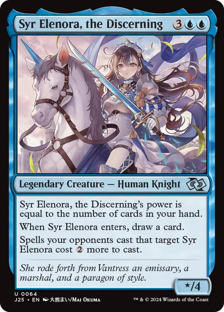 Syr Elenora the Discerning (Anime) [Foundations Jumpstart] - MTG Single