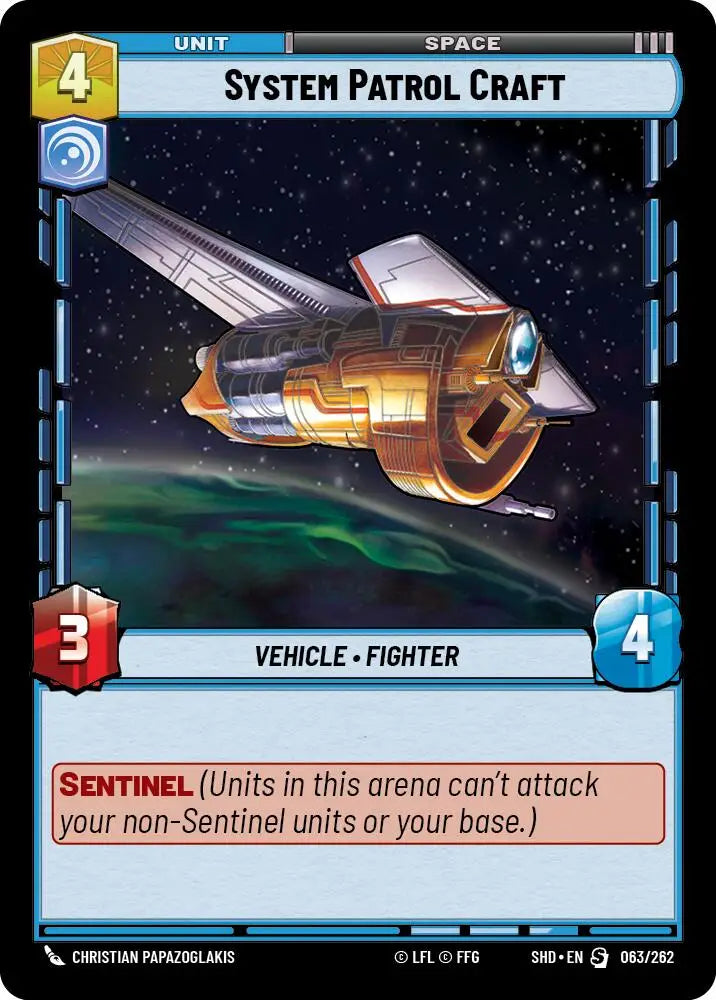 System Patrol Craft (063/262) [Shadows of the Galaxy] - Star Wars: Unlimited Single