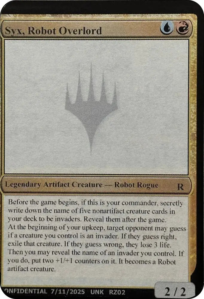 Syx, Robot Overlord [Un-Known Event Playtest Cards]